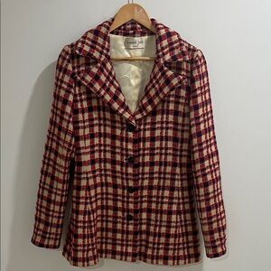 VINTAGE Women’s Blazer Small Howard’s Jons Toronto Tweed Structured Jacket Lapel